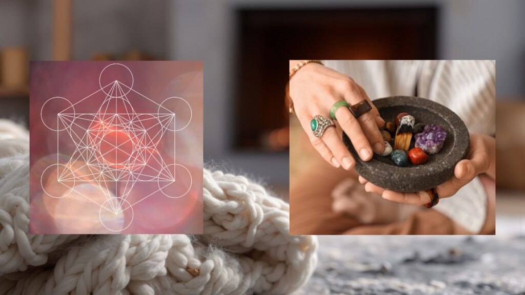 Pierres rouges et noires associées au chakra racine posées sur un tissu doux