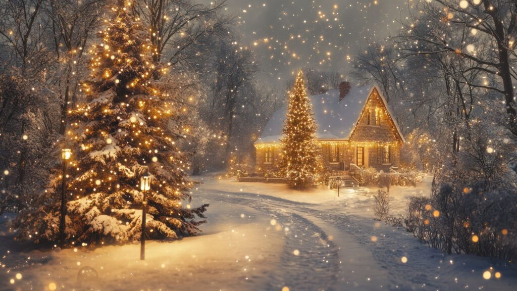 Lumière douce dans une forêt hivernale symbolisant l’énergie du chakra racine