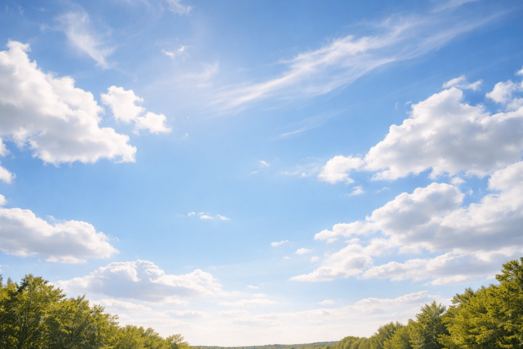 ciel bleu lumineux d’été sensation d’espace