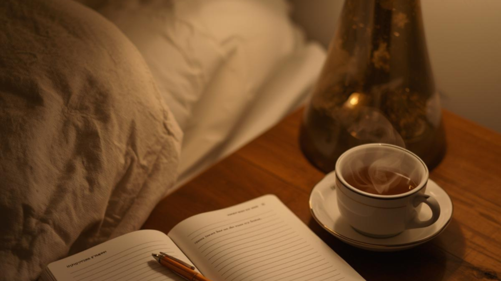 rituel du soir avec écriture pour soutenir l’équilibre émotionnel avant le sommeil