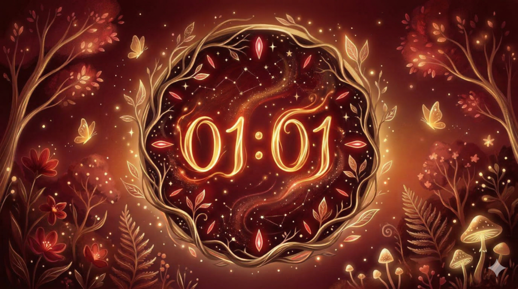 heure miroir 01:01 symbole du nouveau cycle et du commencement