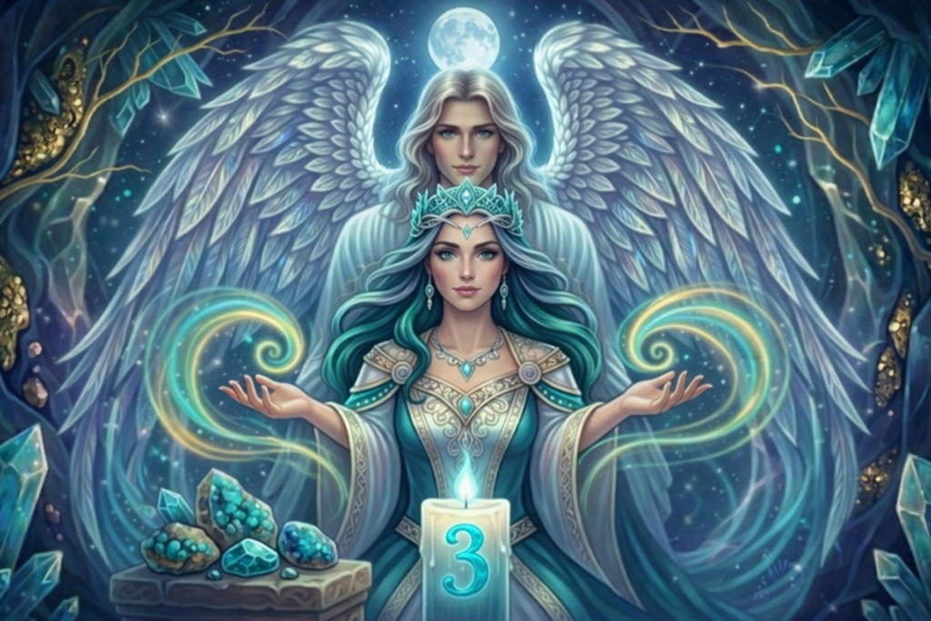L'Impératrice du tarot et l'ange Jeliel, archétypes du nombre 3 en numérologie sacrée. Signification du nombre 3