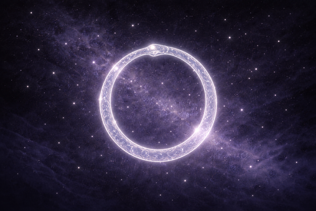 cercle de lumière dorée évoquant la vibration et la signification du nombre 0 en numérologie sacrée