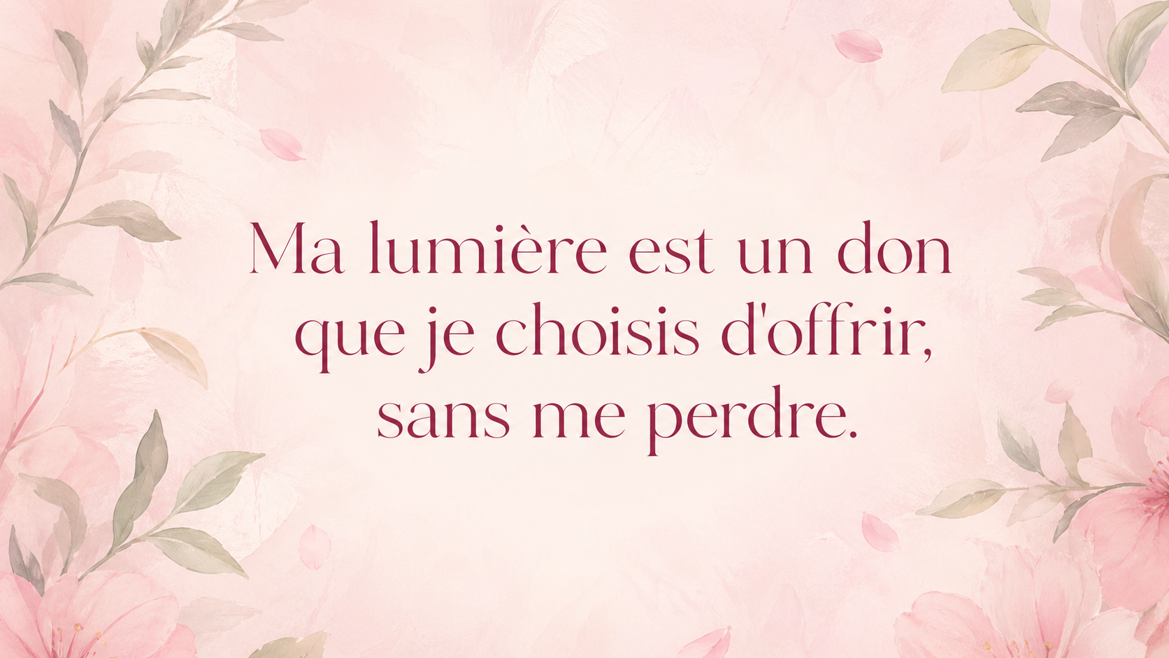 mantra du nombre 33 en numérologie en rose foncé sur fond rose pâle fleuri