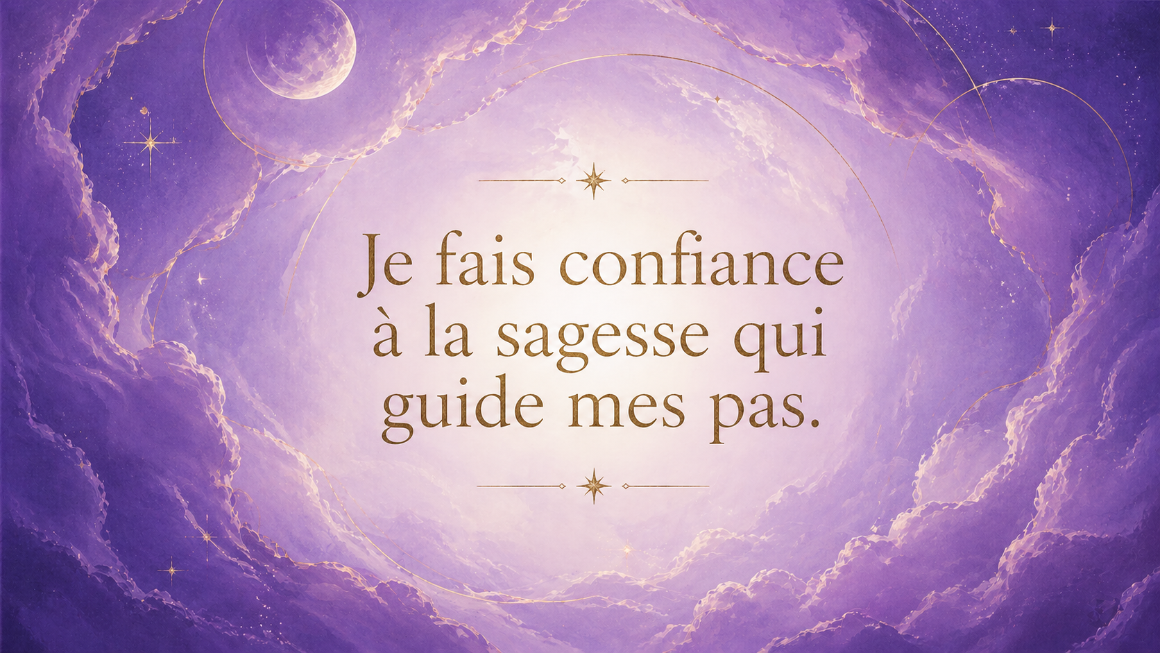 mantra du nombre 777 en numérologie en or doux sur fond violet améthyste lumineux