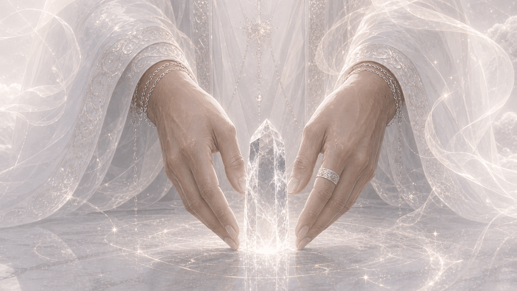 mains cristal fondation minuit nacre argent, signification de l'heure 00:22