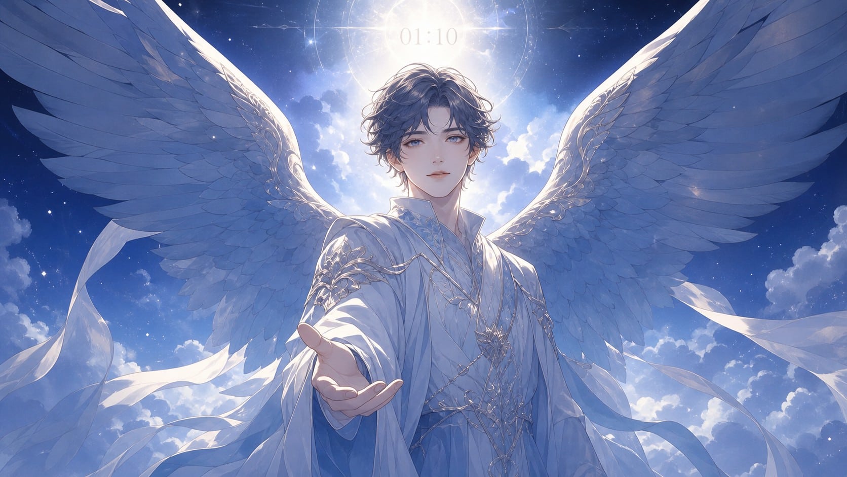 jeliel ange amour sagesse bleu acier argent, signification de l'heure 01:10