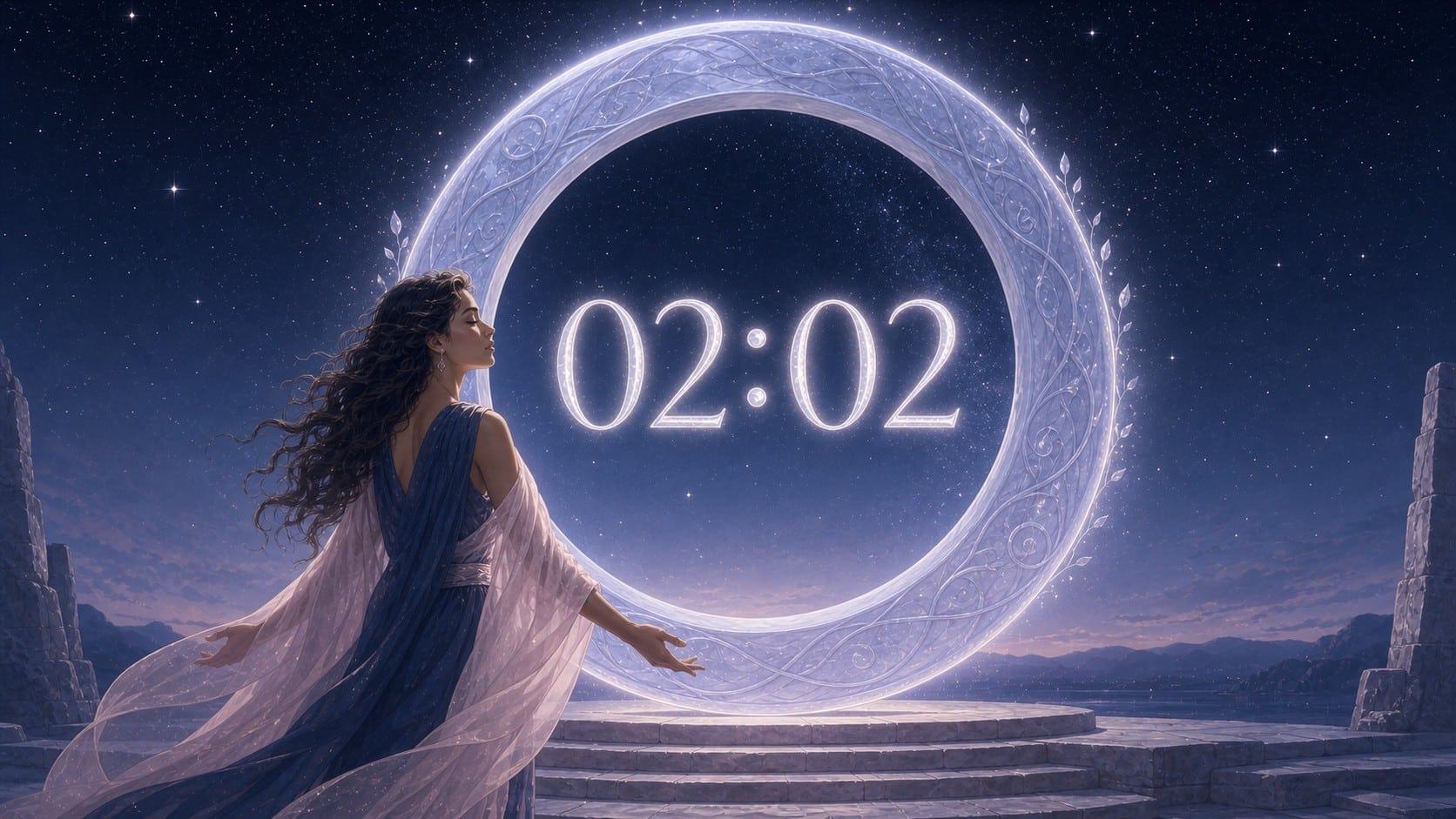 cadran pierre bleue receptivite douceur, signification de l'heure 02:02
