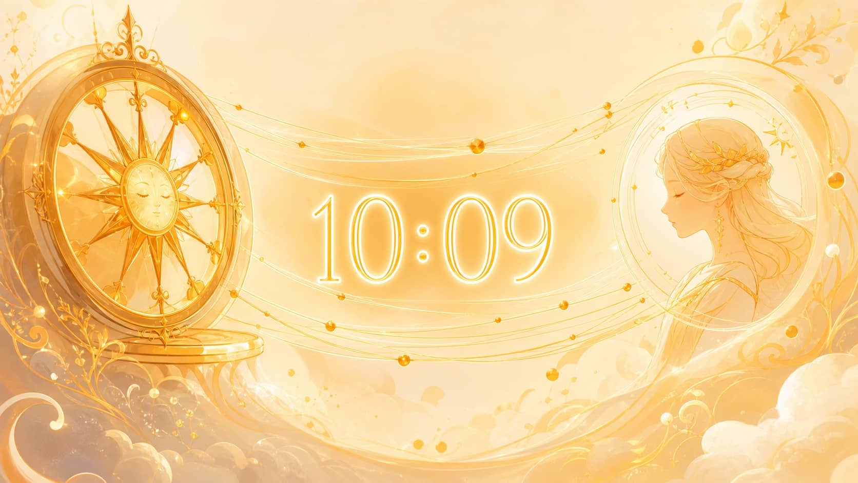 roue sagesse or ambre integration matin, signification de l'heure 10:09