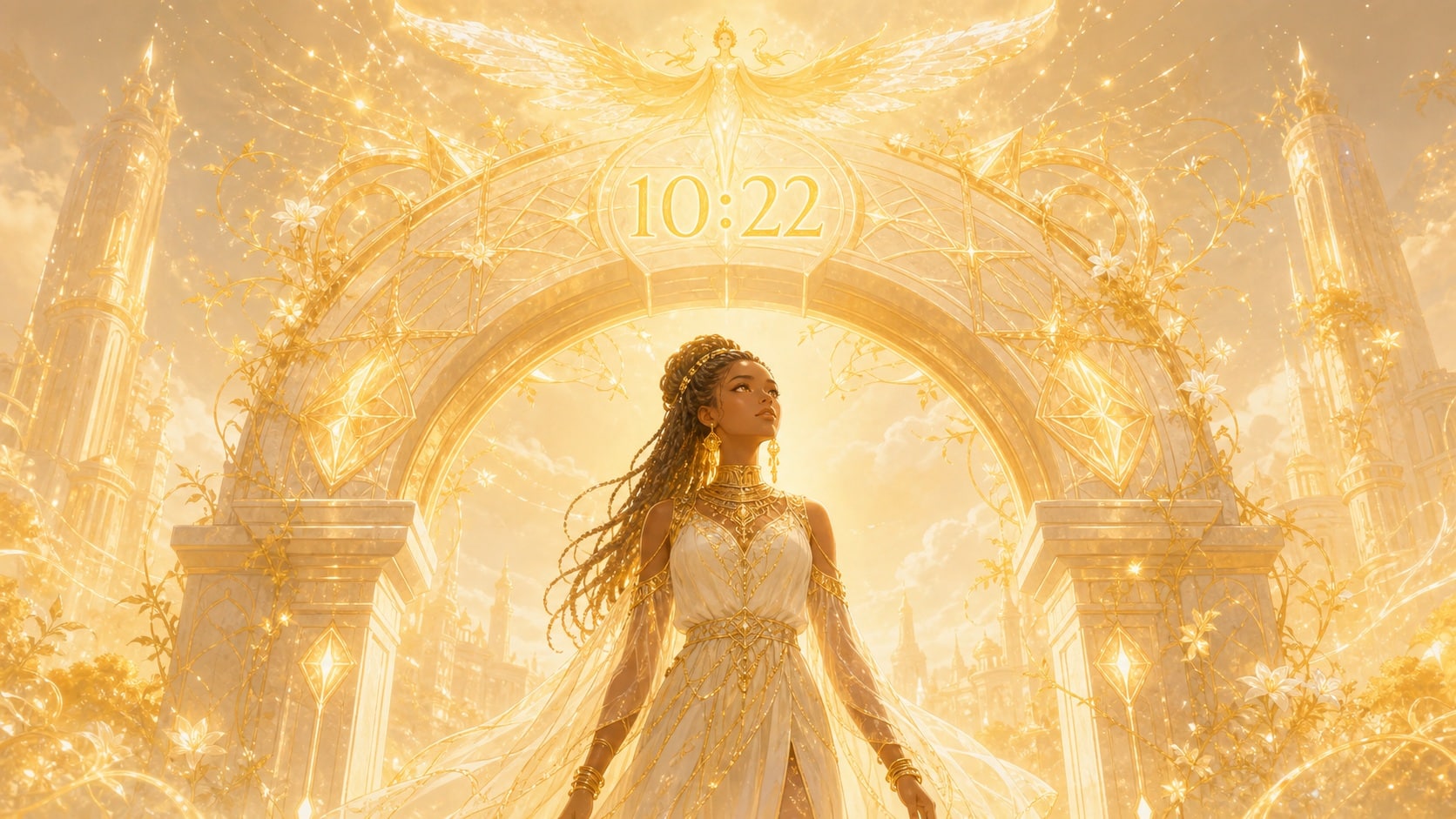 lecabel arche cycle or blanc, signification de l'heure 10:22