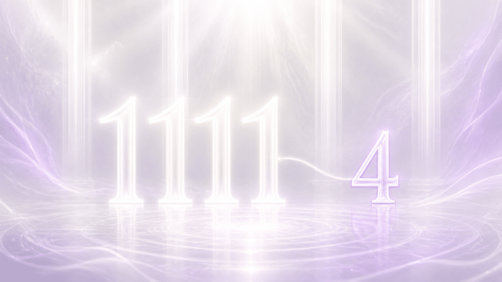 maitre 11 nombre 4 blanc lilas pale, signification de l'heure 11:11