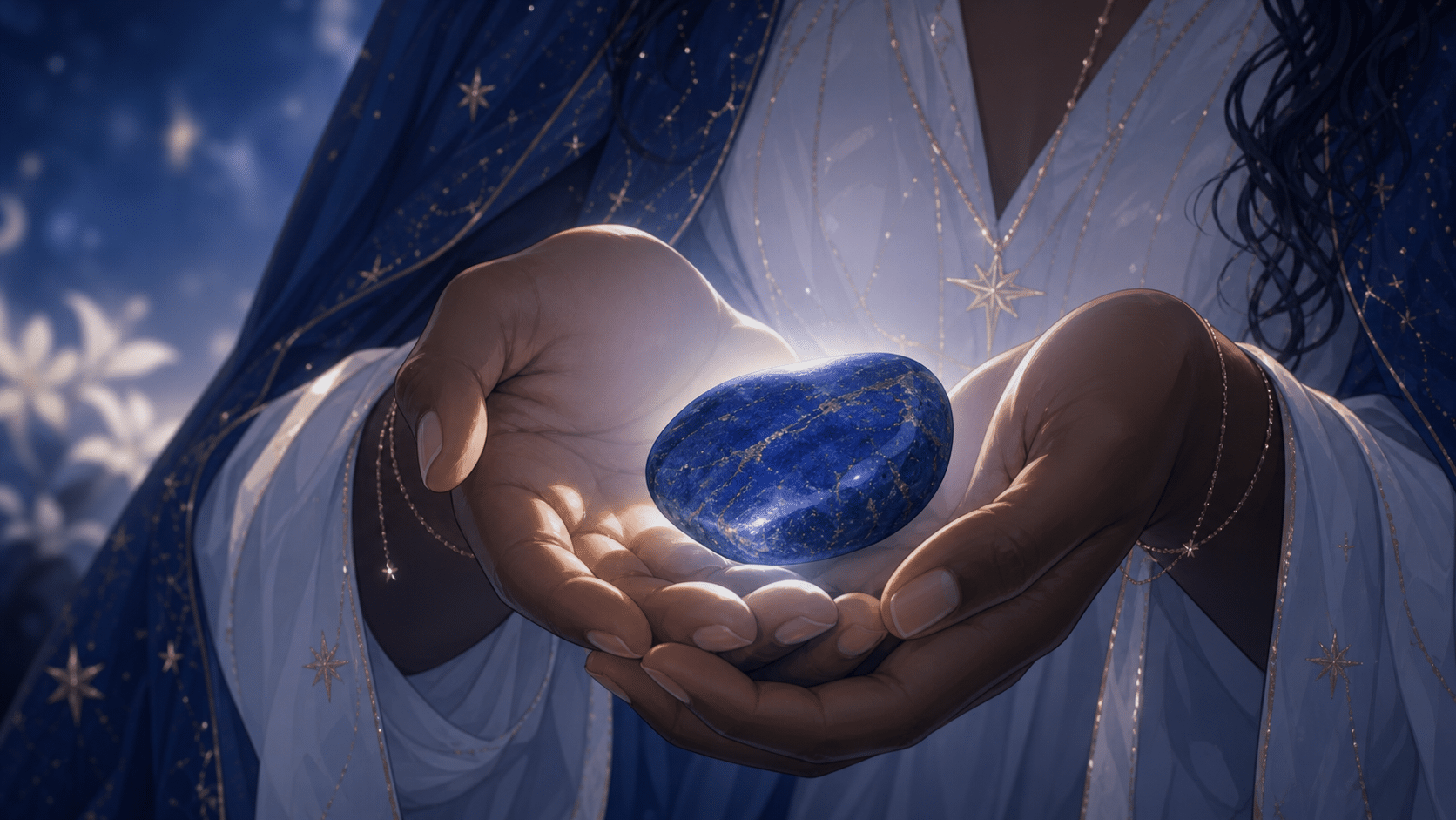 heure 17h17 mains lapis lazuli reception lumiere etoile