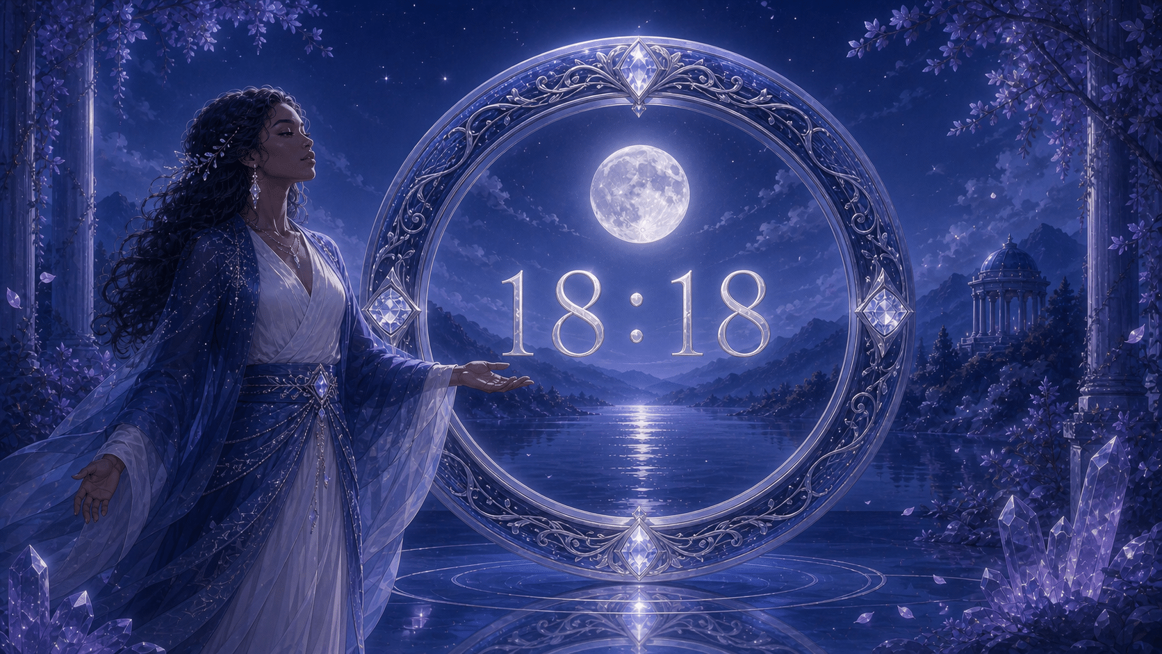 anneau pierre bleue lunaire intuition mystere, signification de l'heure 18:18