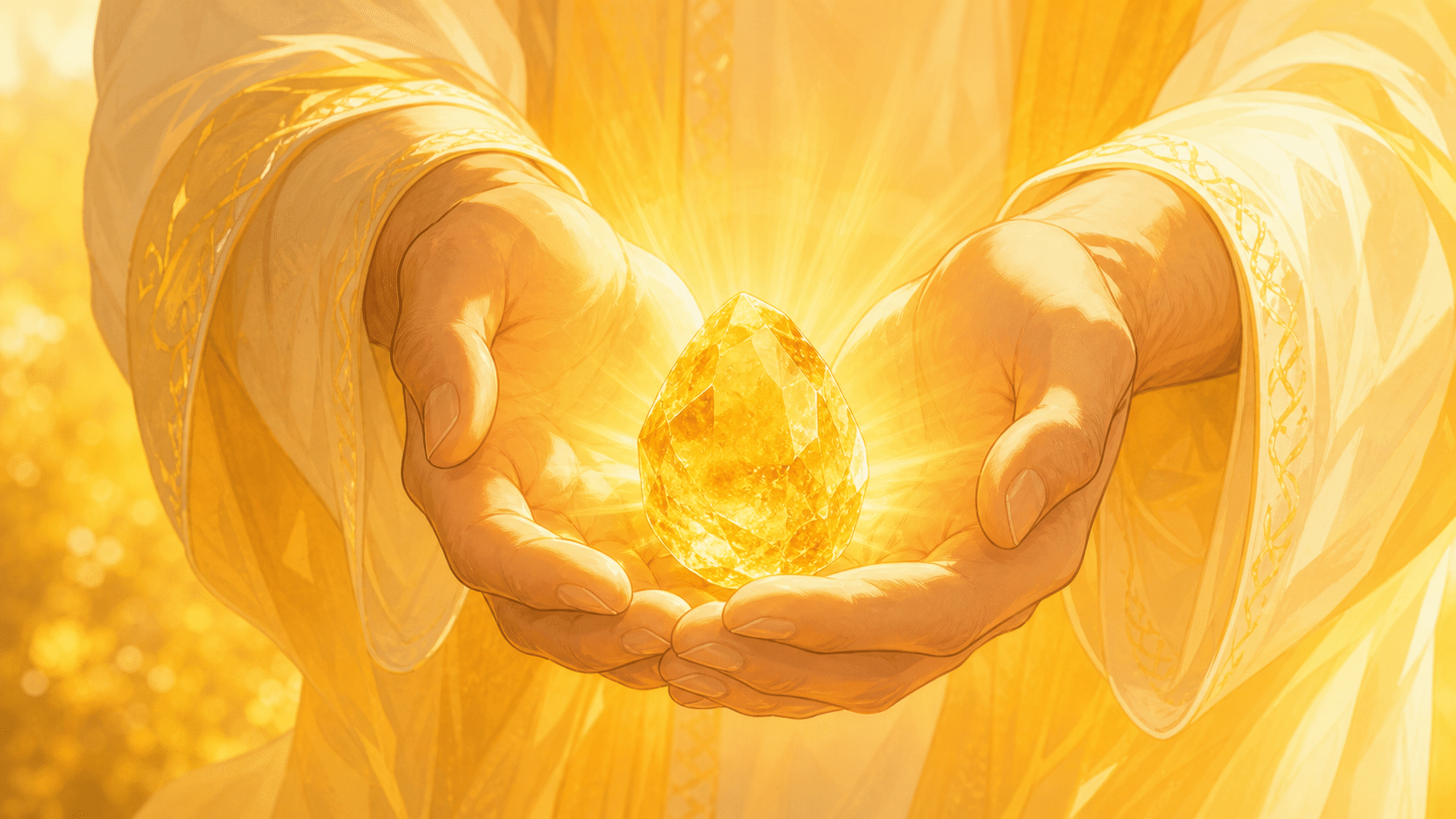 heure 19h19 mains citrine rayonnement or solaire