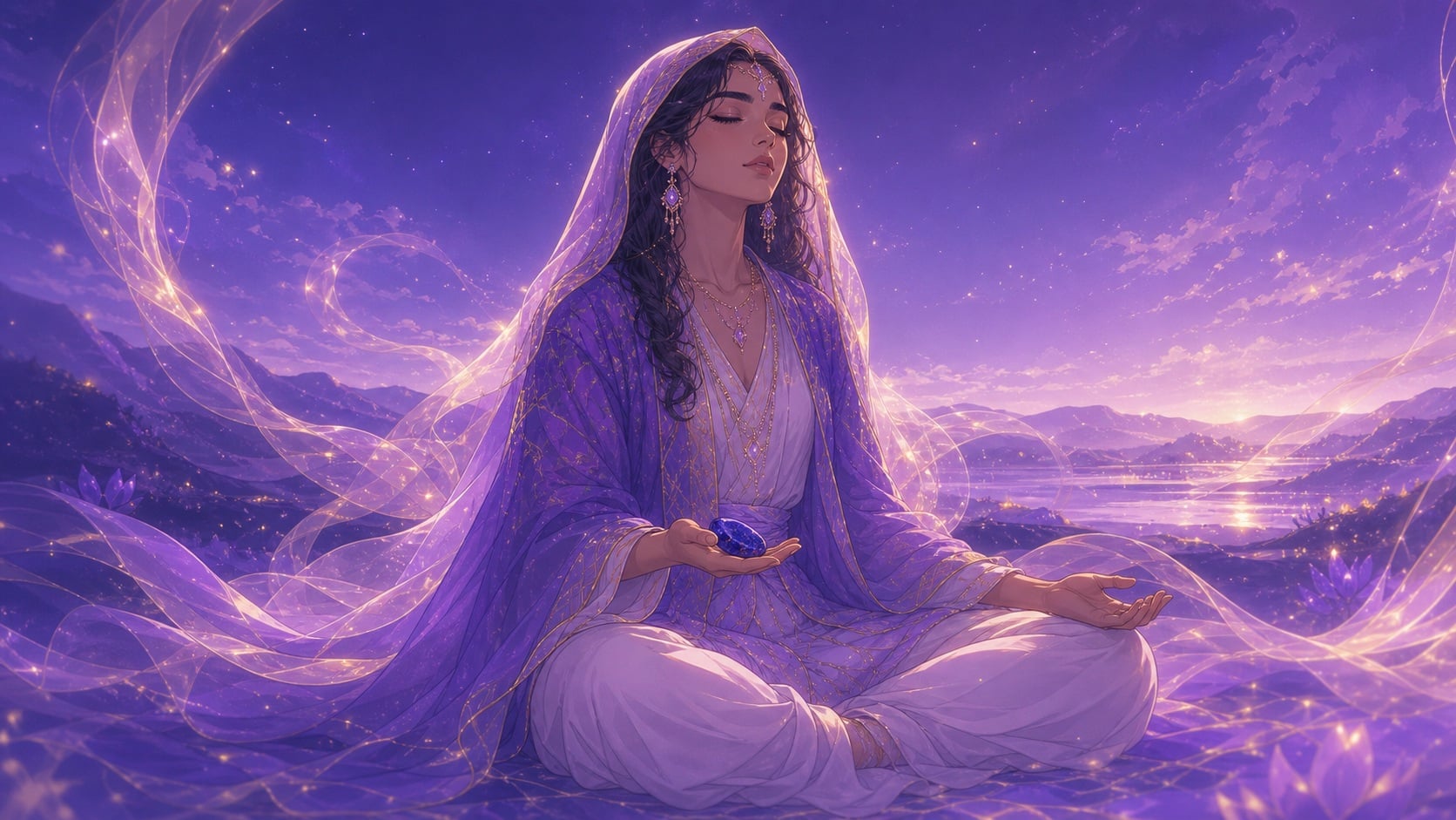 meditation lapis lazuli soir plenitude portail, signification de l'heure 21:11