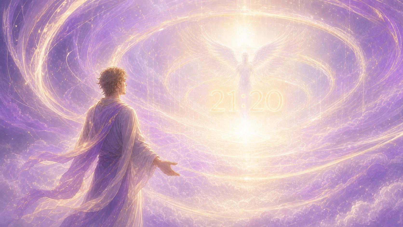 imamiah spirale descendante violet or soir, signification de l'heure 21:20
