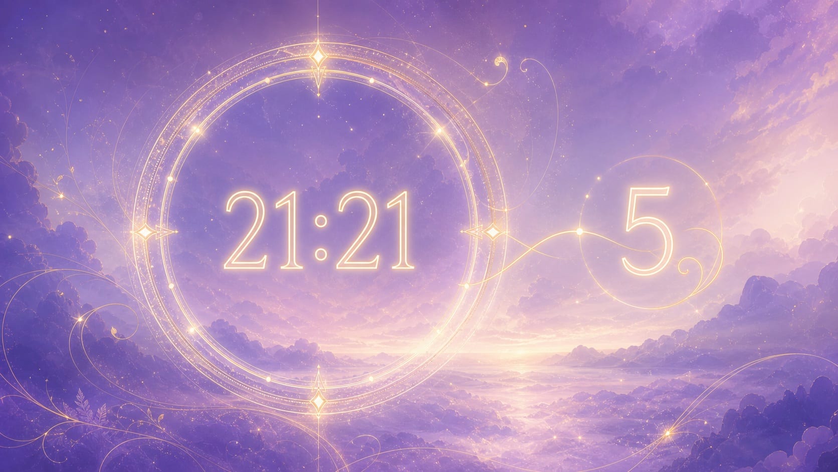 heure 21h20 mantra plenitude or violet blanc soir