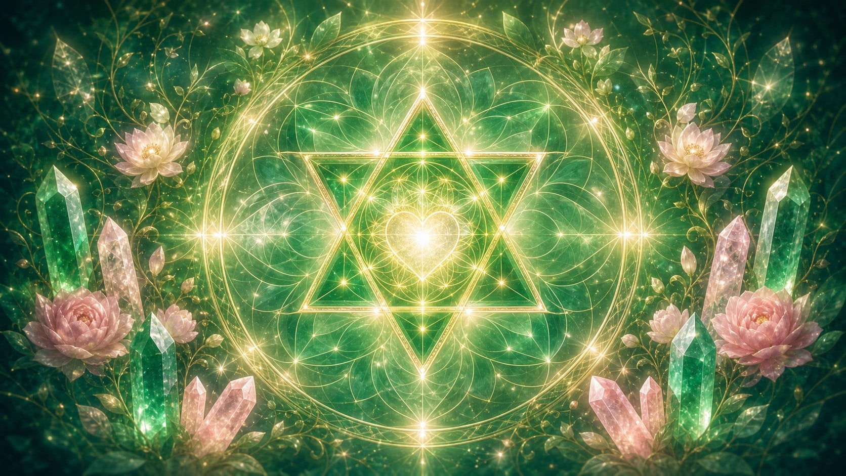 528 hz hexagramme coeur geometrie sacree, signification de la fréquence