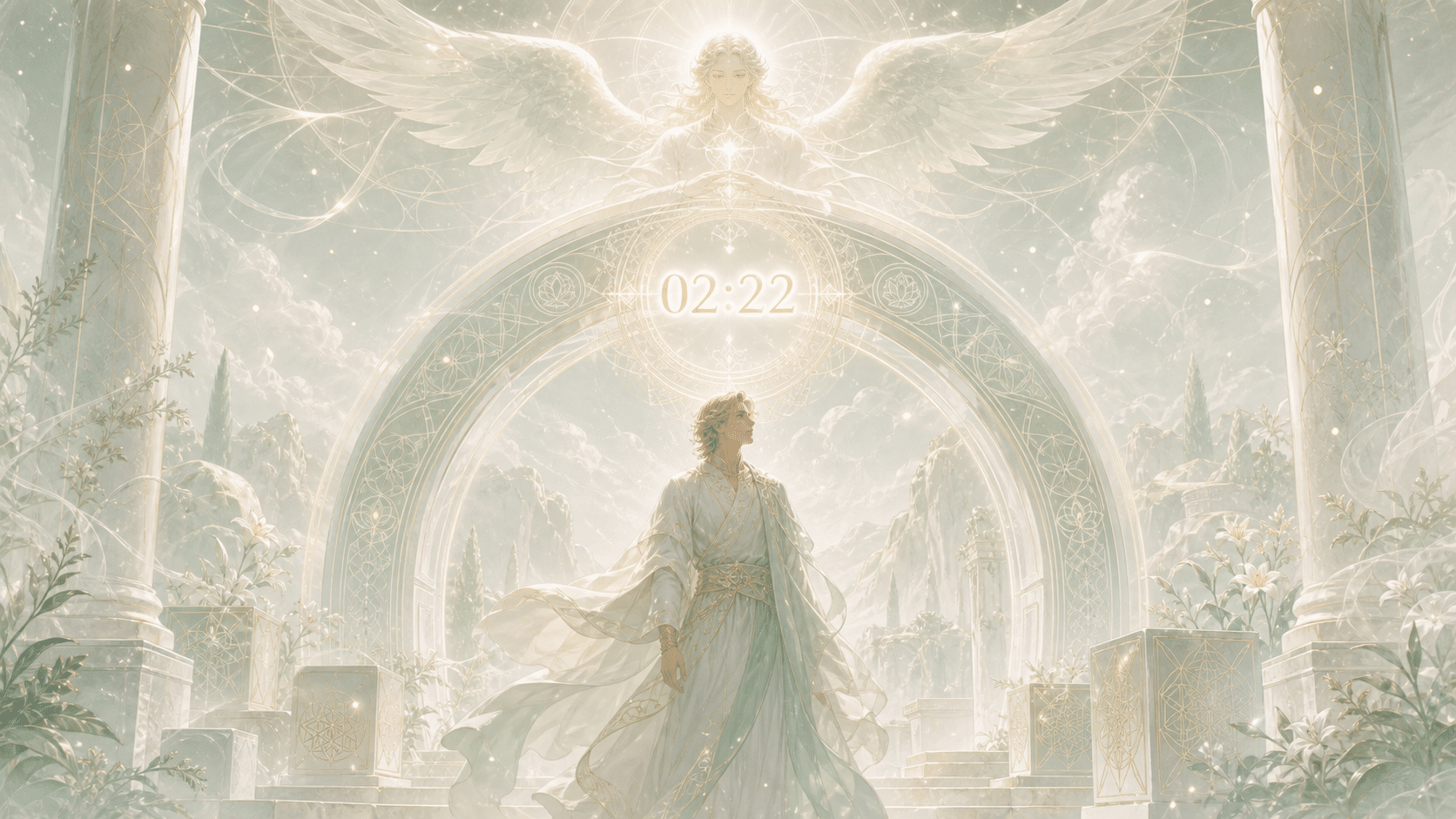 sitael arche construction nacre vert, signification de l'heure 02:22