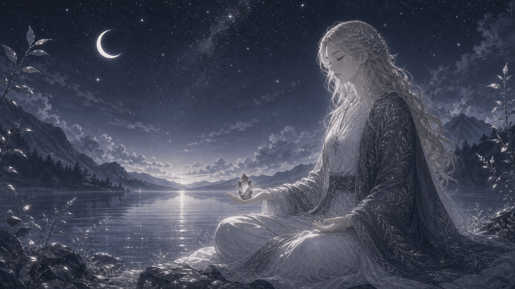 meditation quartz fume nuit triple protection, signification de l'heure 04:44