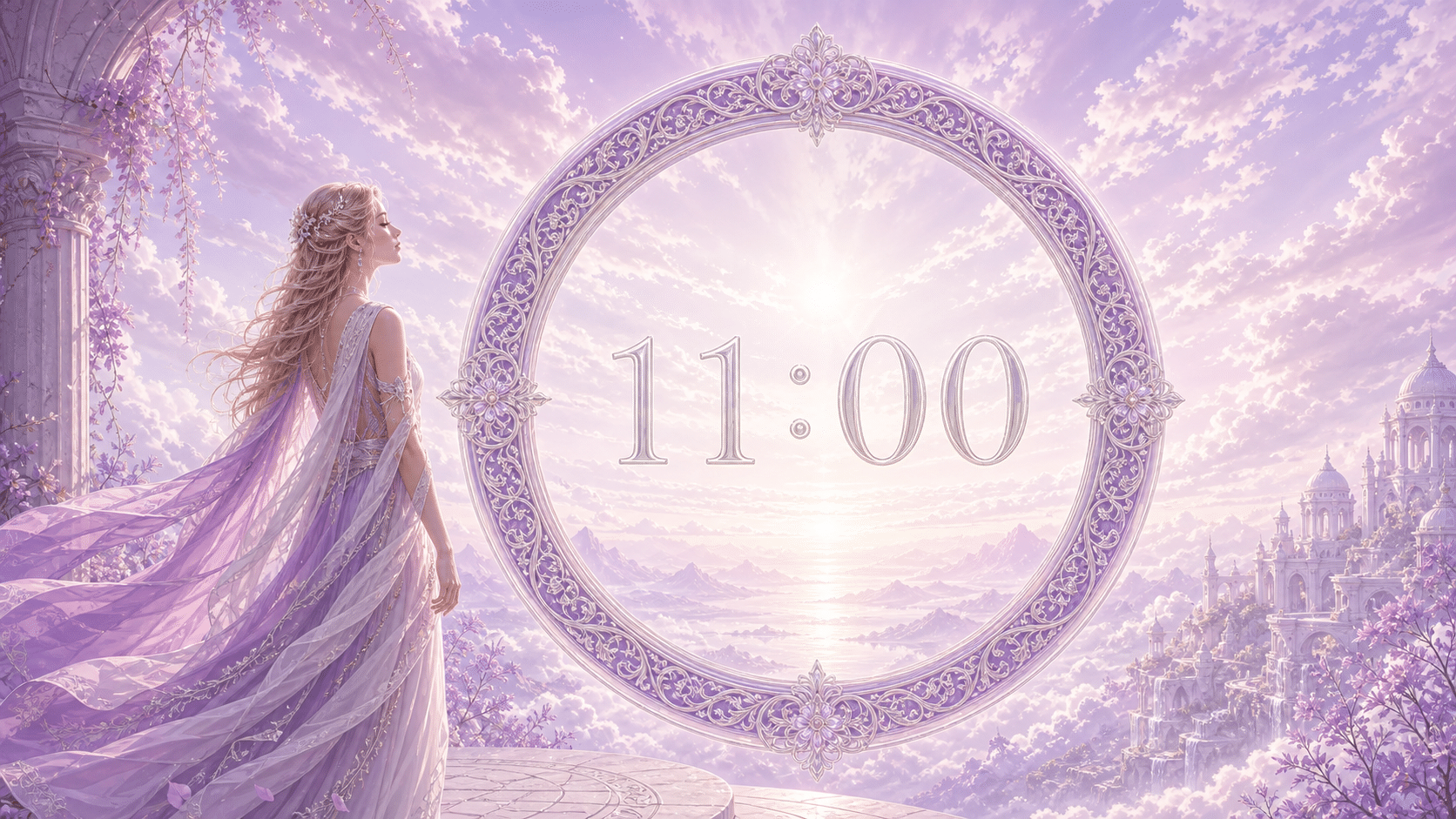 anneau amethyste pale portail silence matin, signification de l'heure 11:00