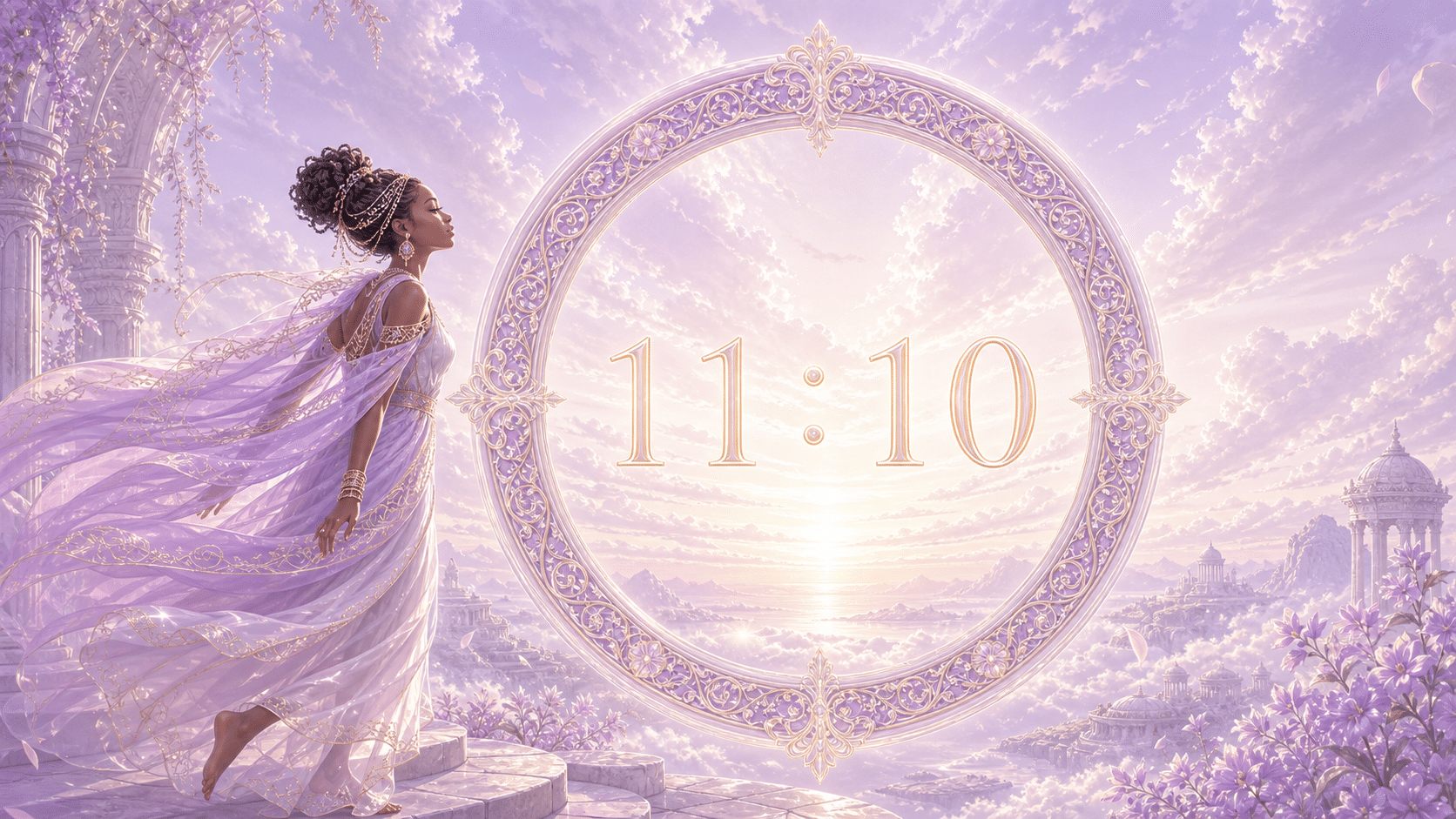 anneau amethyste or portail elan matin, signification de l'heure 11:10