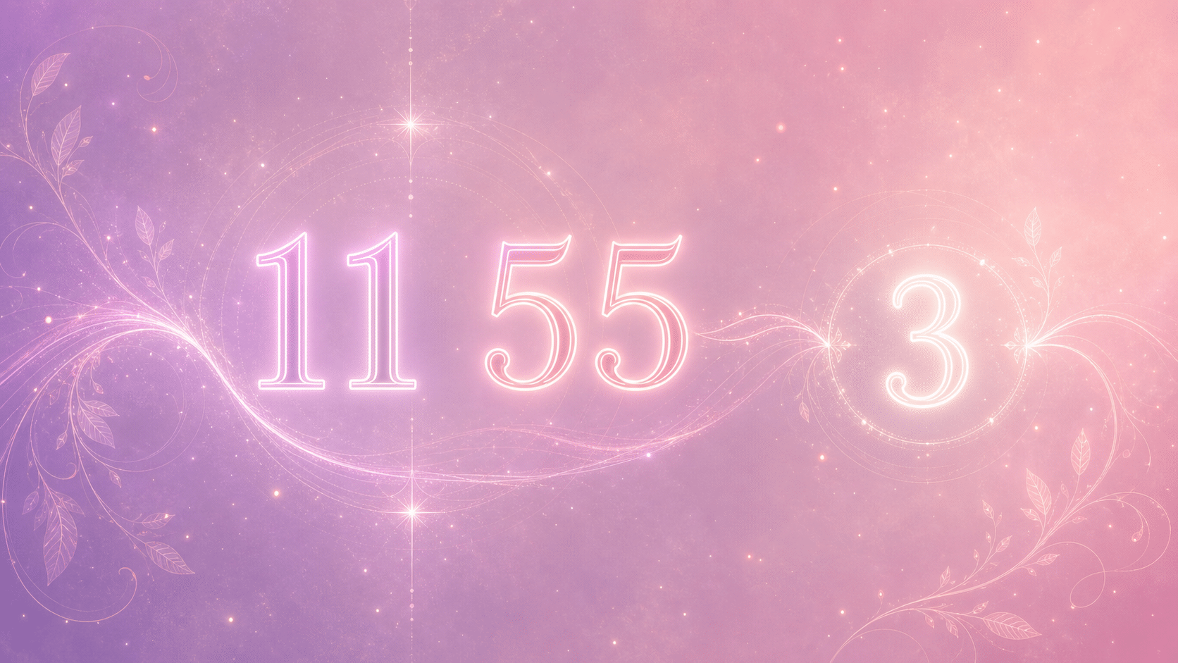 maitre 11 55 nombre 3 lilas rose nacre, signification de l'heure 11:55