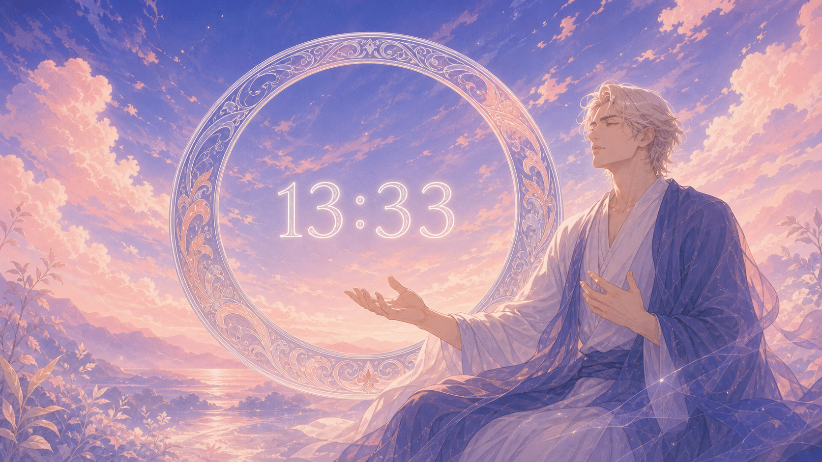 anneau indigo corail transformation transmission apres midi, signification de l'heure 13:33