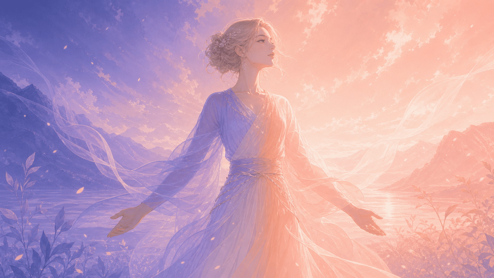 femme indigo corail pale transformation sagesse, signification de l'heure 13:33