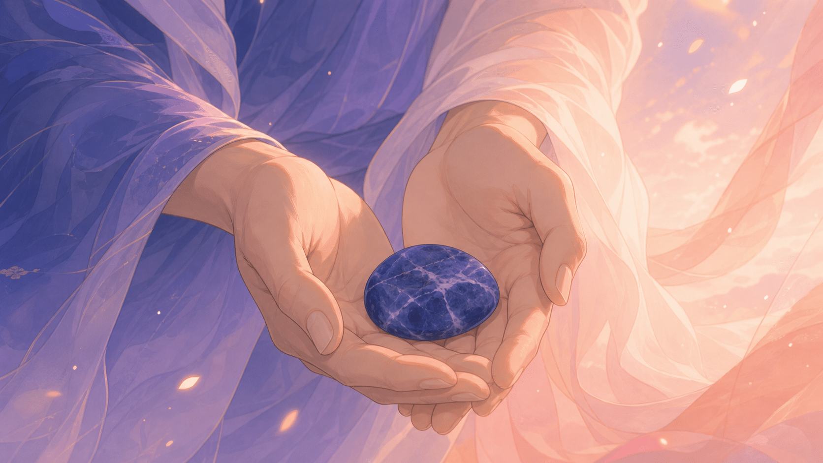 mains sodalite transmission indigo corail, signification de l'heure 13:33