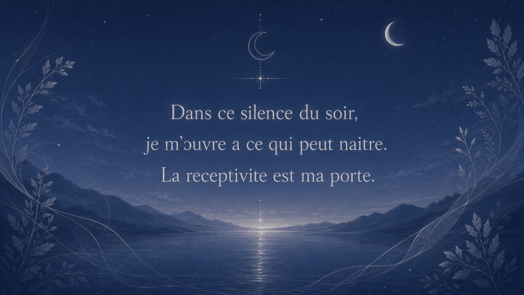 heure 20h02 mantra receptivite argent bleu nuit soir