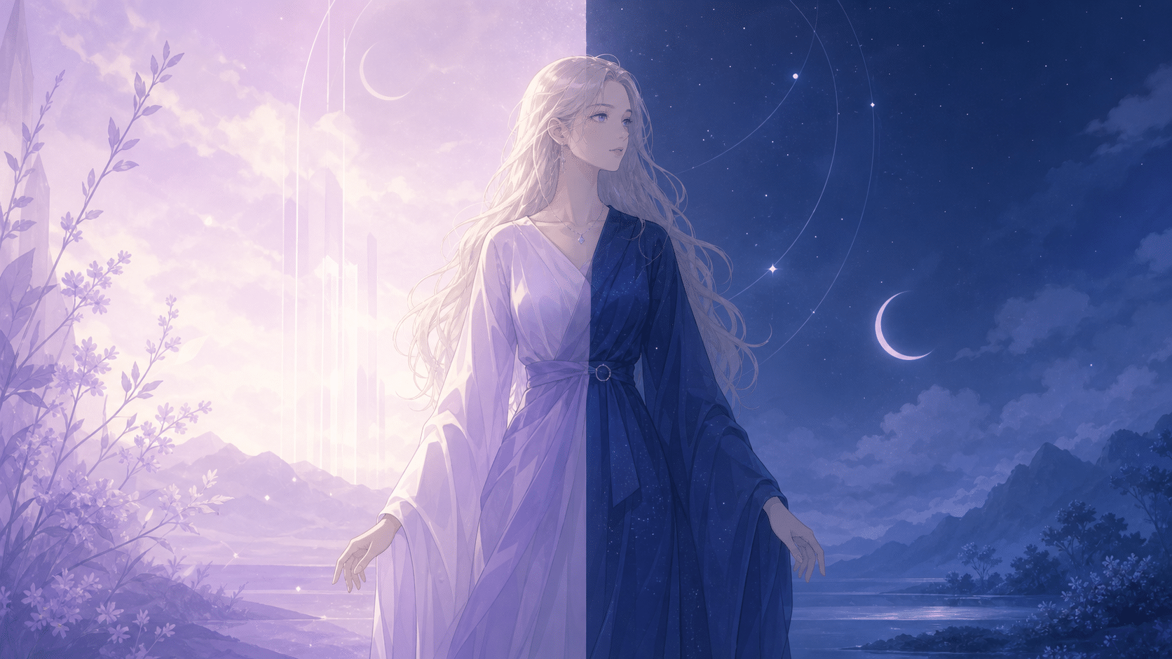 heure-20h11-femme-lilas-bleu-nuit-portail-soir