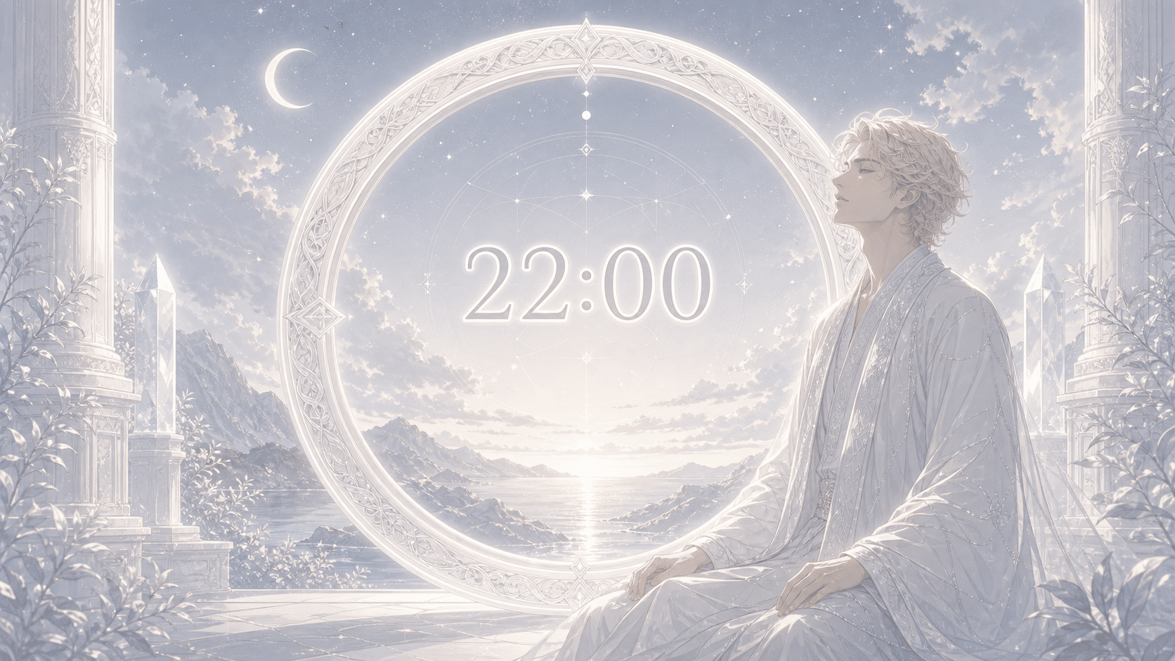 anneau blanc pur argent batisseur pause silence, signification de l'heure 22:00