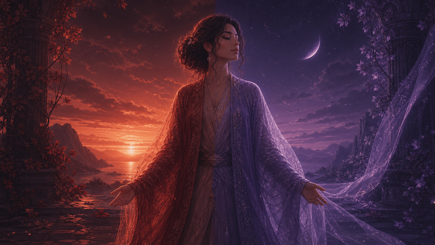 femme rouge lilas nuit portail final sagesse, signification de l'heure 23:11