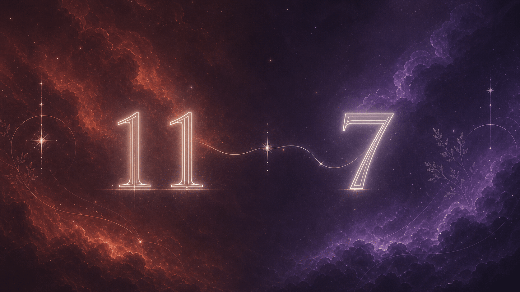heure 23h11 maitre 11 nombre 7 rouge argent lilas