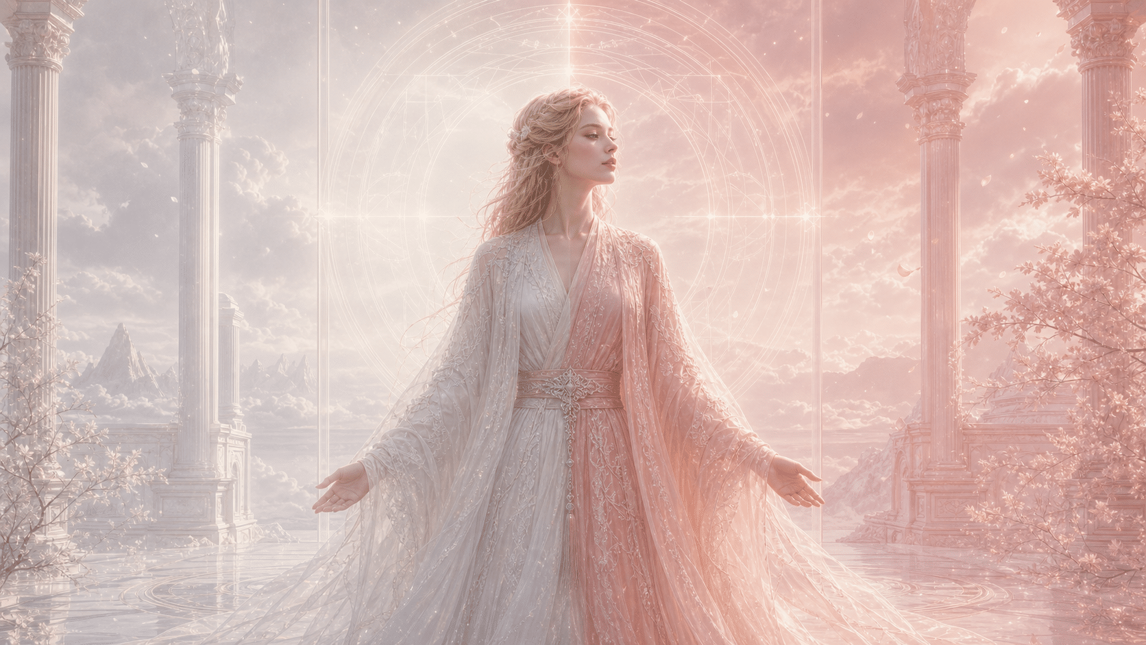 femme nacre rouge pale verification alignement, signification de l'heure 23:22