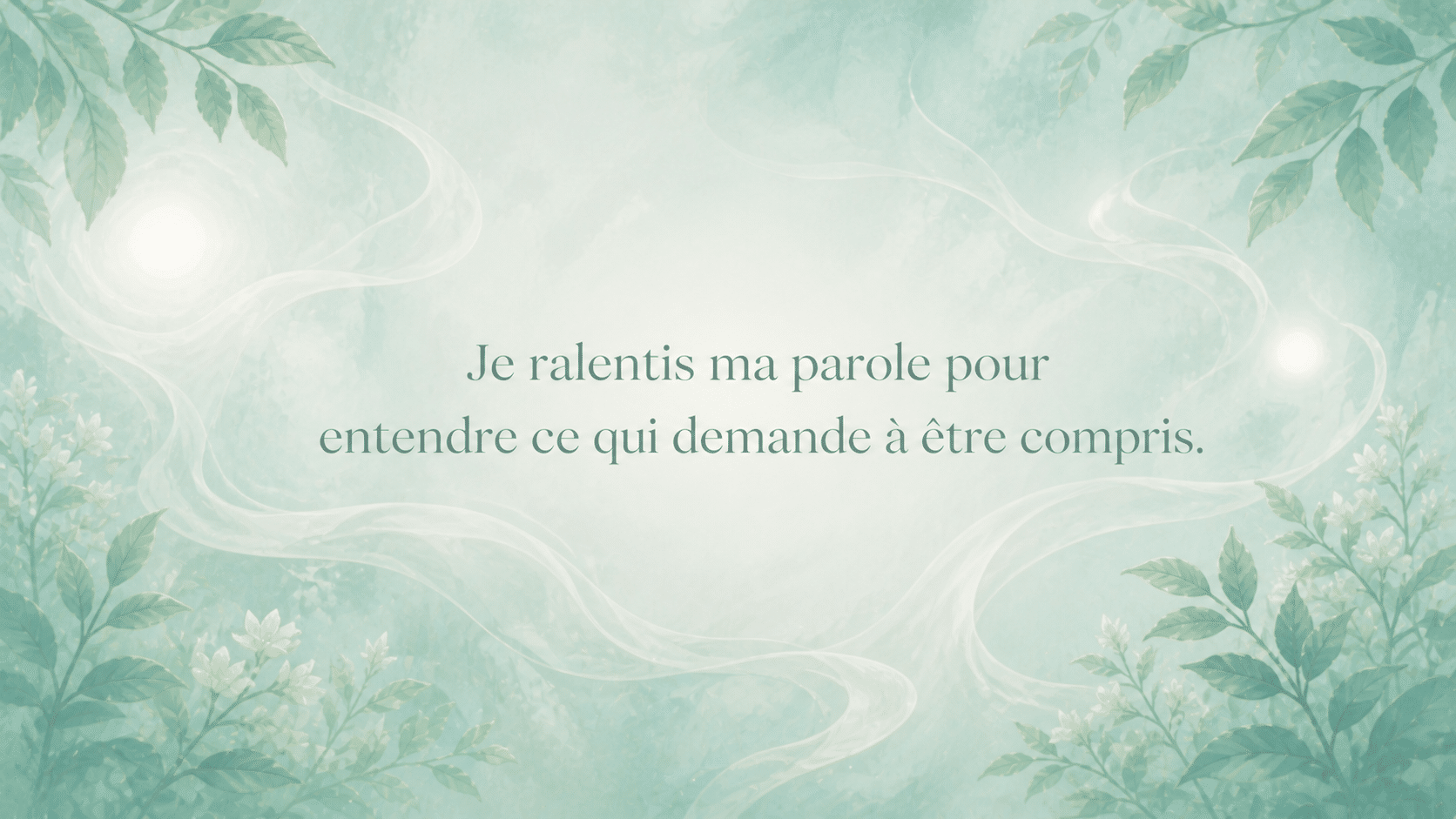 mantra de l'heure 03:02 en argent pâle sur fond vert d'eau