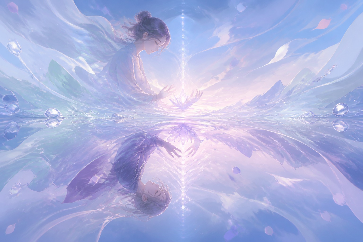 Les heures inversées dans une illustration symbolique pastel