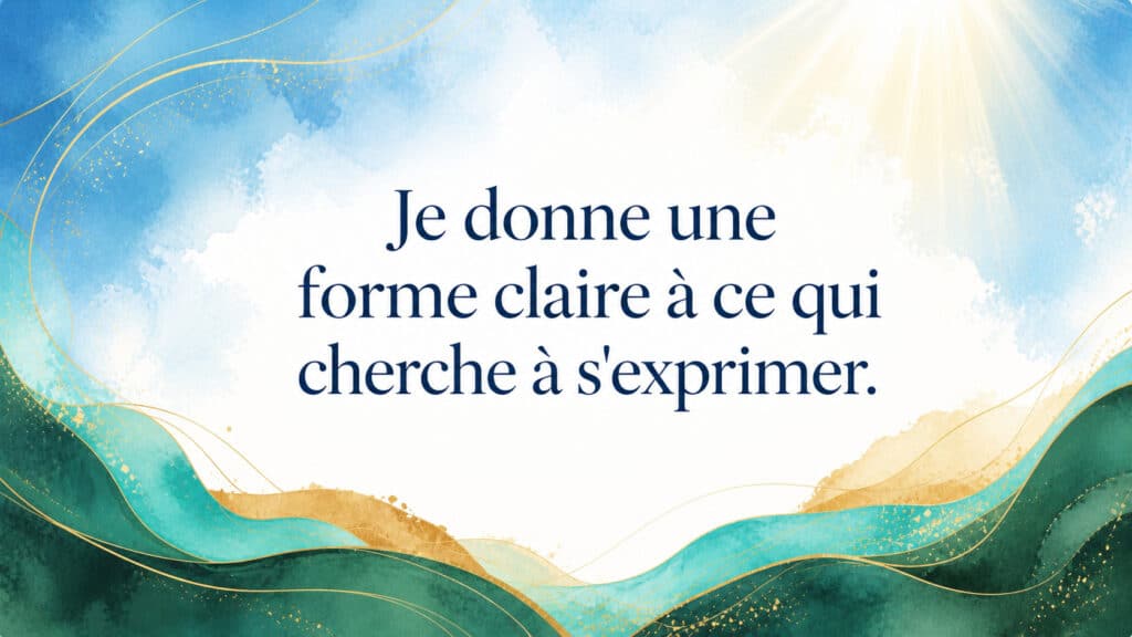 illustration de l'expression, de la construction et du discernement, mantra, signification de l'heure 12:13