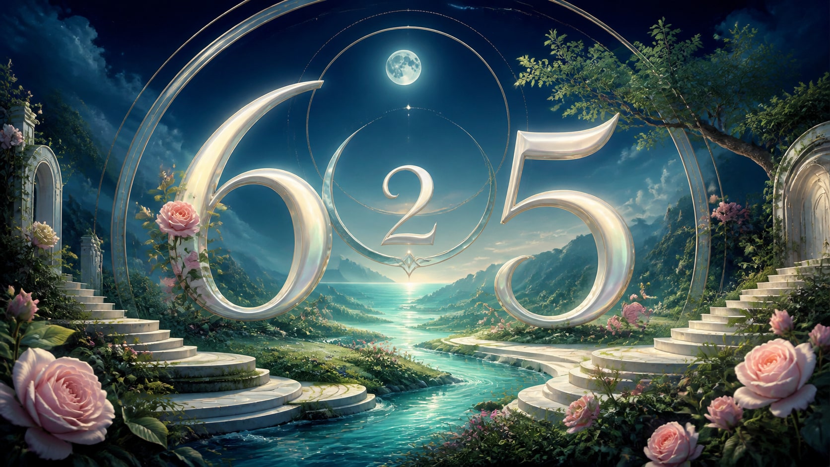 nombres 6, 5 et 11 en vert tendre, rose doux, bleu-vert lumineux et argenté lunaire, image 7 — séquences et nombres associés, signification de l'heure 15:14