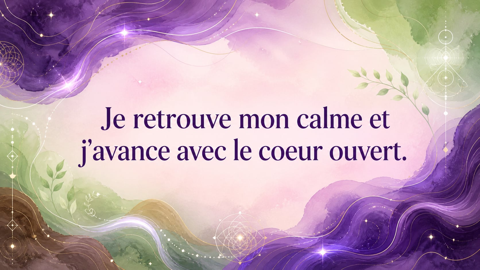 mantra de l'heure 16:15 sur fond violet profond, vert tendre, rose doux et indigo lumineux, image 6 — mantra, signification de l'heure 16:15