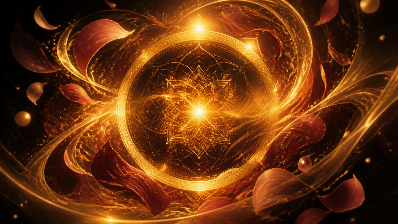 image 1 — vibration, maîtrise, maturité et accomplissement en doré ambré, or profond, bordeaux doux et ambre, signification de l'heure 17:18