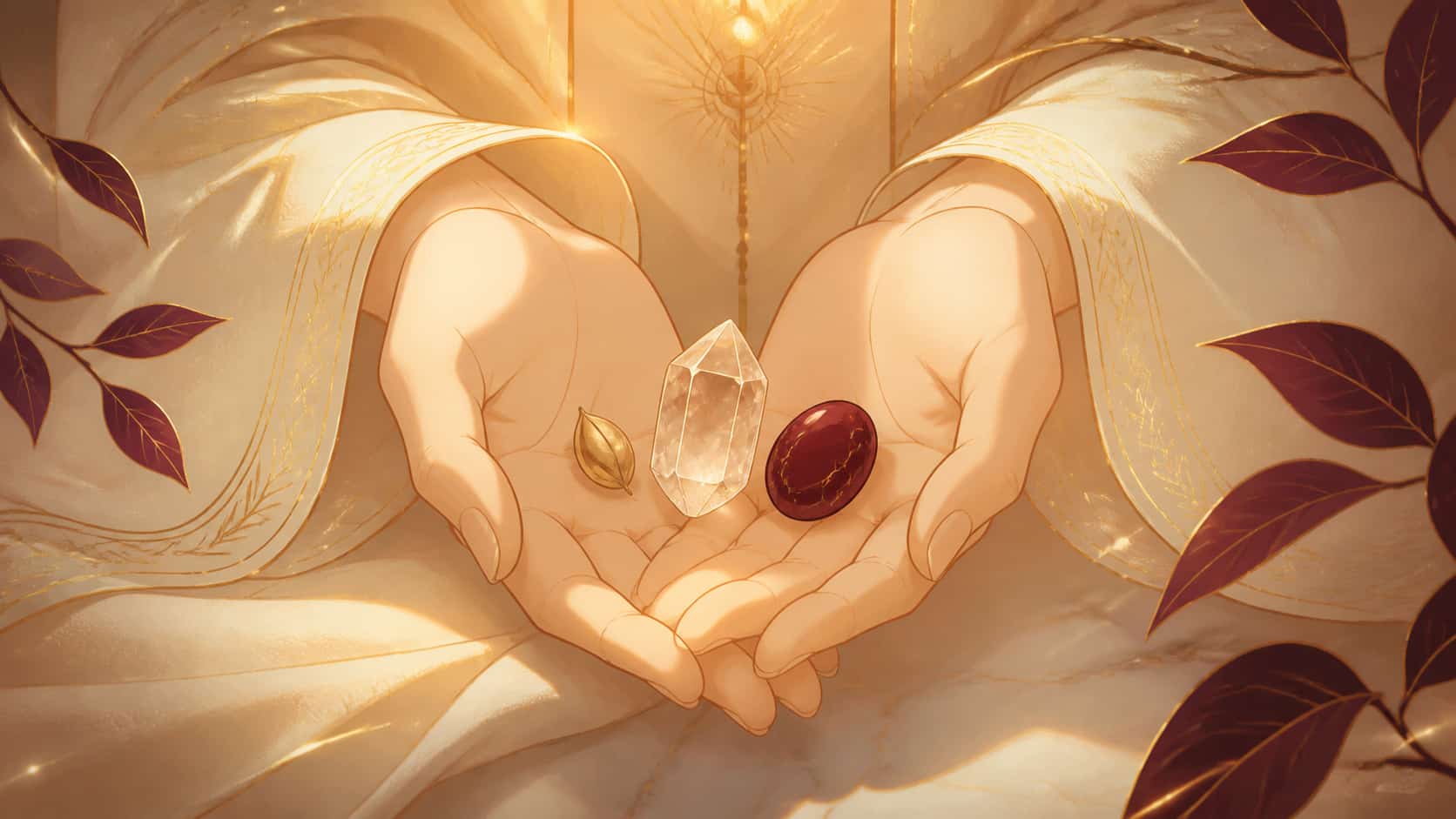 image 2 — message vibratoire, or naissant et lumière dorée, nouvel élan, bilan et maturité, signification de l'heure 19:18