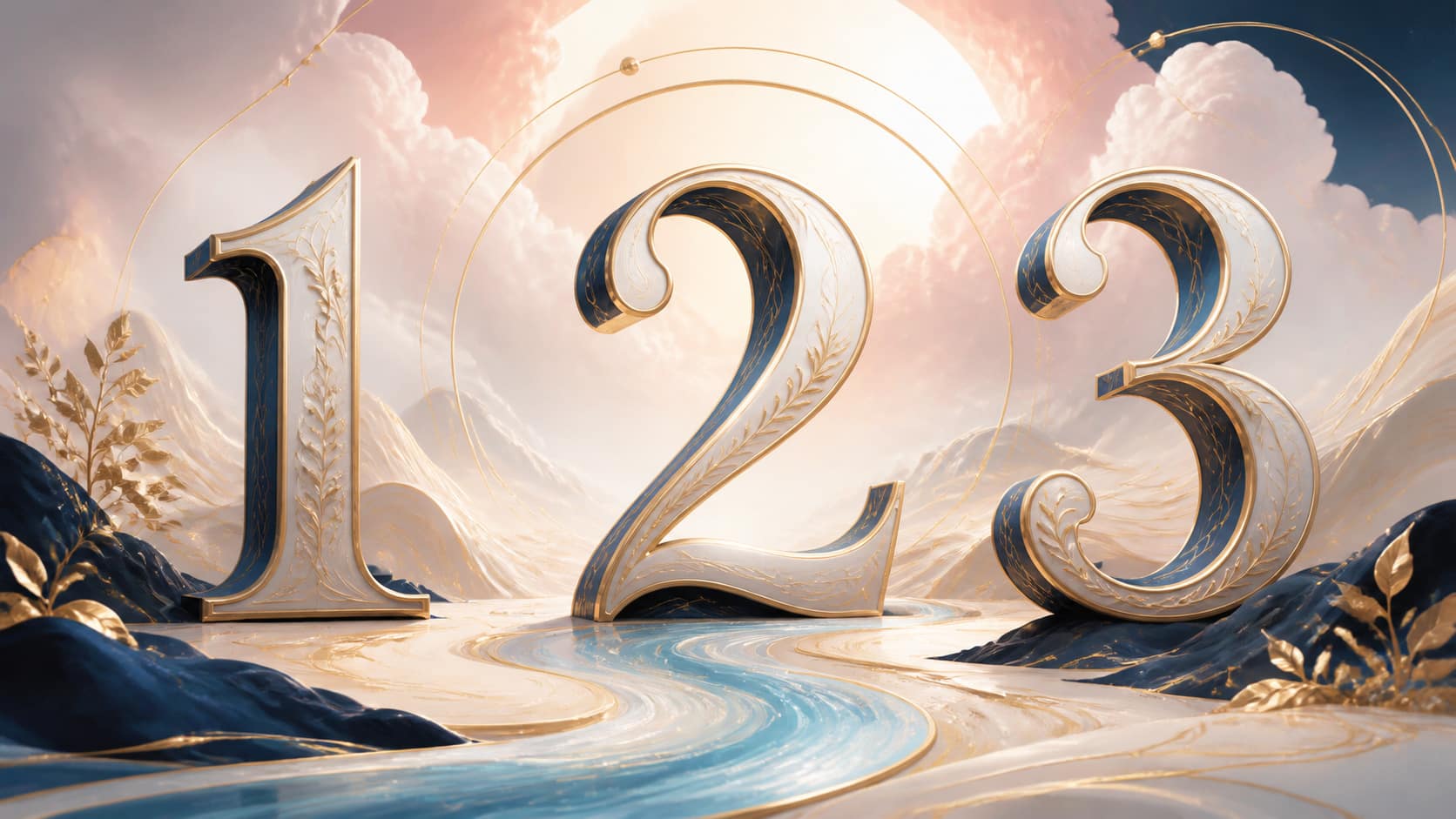 image 7 — séquences et nombres associés, blanc nacré et bleu clair, nouvel élan, coopération et expression, signification de l'heure 19:20