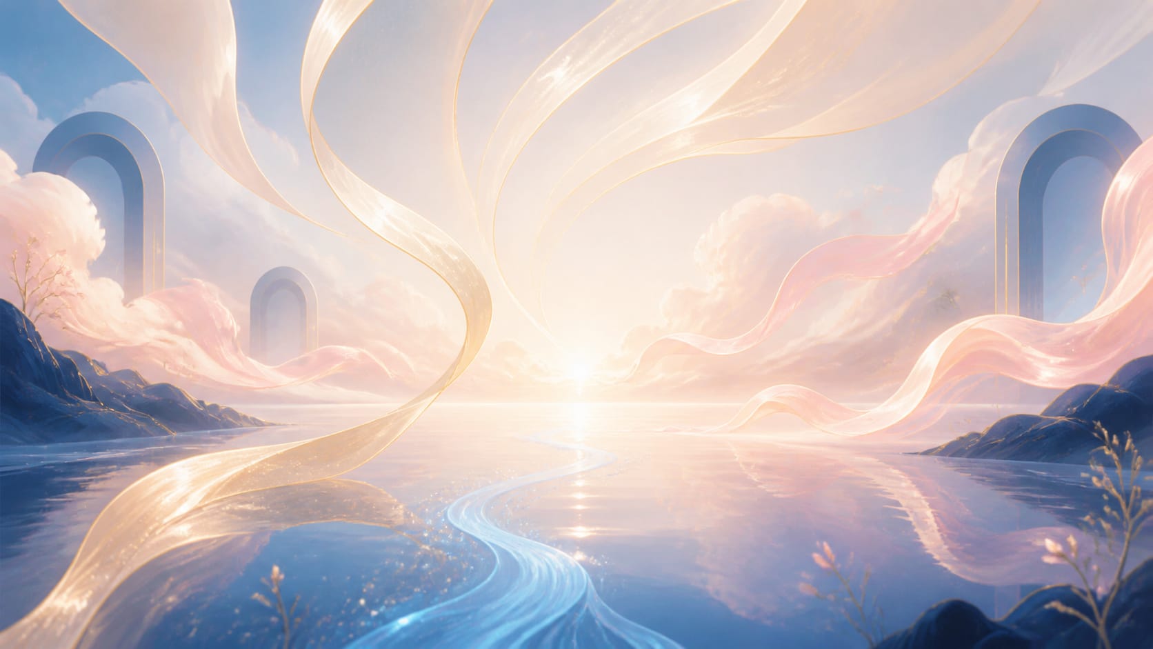image 1 — vibration, blanc nacré et bleu clair, nouvel élan, coopération et expression, signification de l'heure 19:20